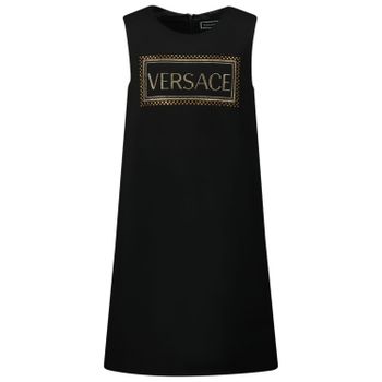 Versace YC000240 kinderjurk zwart Afbeelding van Versace YC000240 kinderjurk zwart