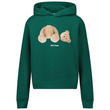 Palm Angels PBBB001F22FLE001 kindertrui donker groen Afbeelding van Palm Angels PBBB001F22FLE001 kindertrui donker groen
