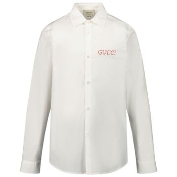 Gucci 546821 kinder overhemd off white Afbeelding van Gucci 546821 kinder overhemd off white