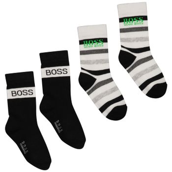 Boss J00096 babysokjes zwart Afbeelding van Boss J00096 babysokjes zwart
