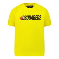 Picture of Dsquared2 DQ0833 baby shirt yellow