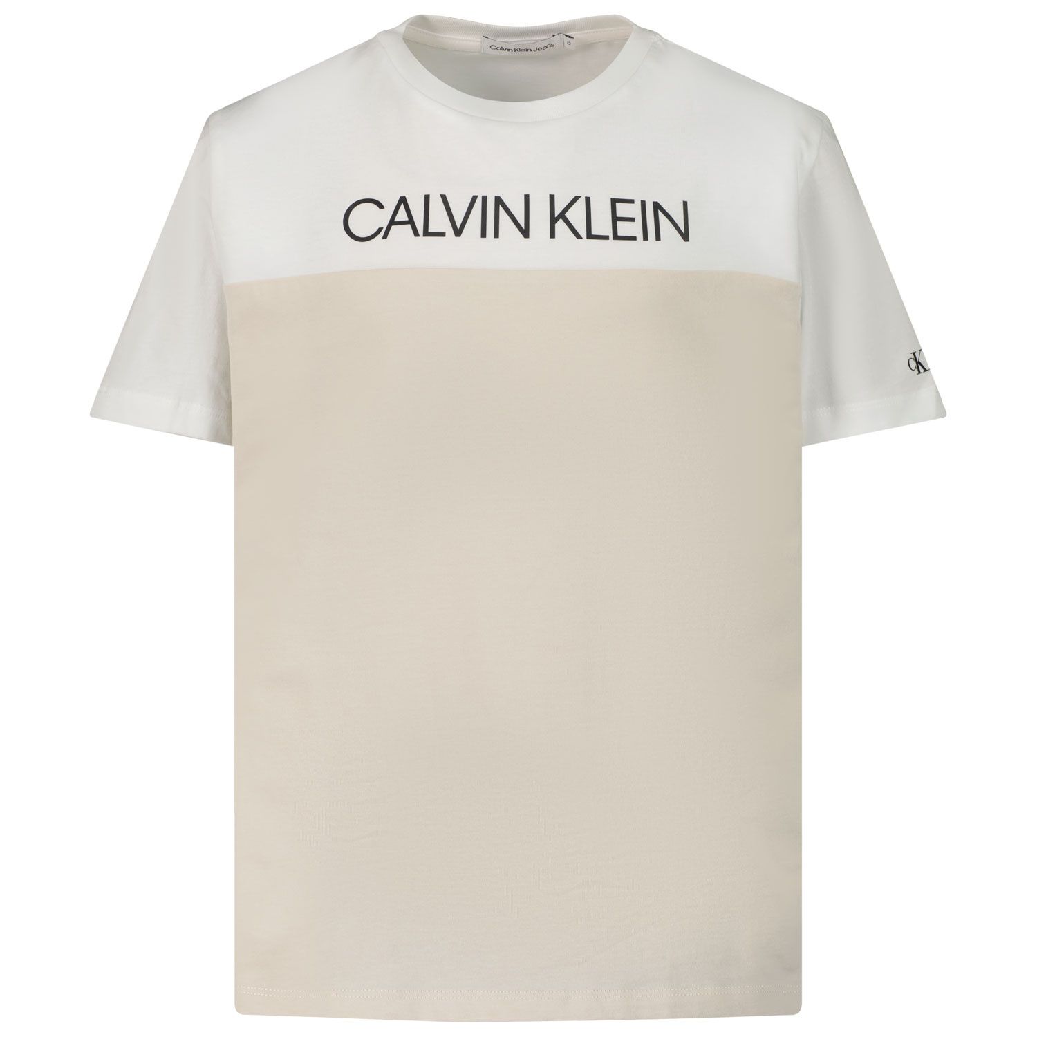 Picture of Calvin Klein IB0IB00953 kids t-shirt light beige