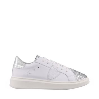 Philippe Model AI20BAL0 kindersneakers zilver/wit Afbeelding van Philippe Model AI20BAL0 kindersneakers zilver/wit