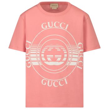 Gucci 586167 kinder t-shirt zalm Afbeelding van Gucci 586167 kinder t-shirt zalm