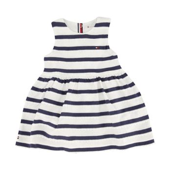 Tommy Hilfiger KN0KN01085 babyjurkje wit Afbeelding van Tommy Hilfiger KN0KN01085 babyjurkje wit