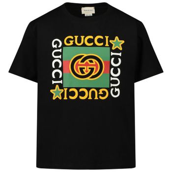 Gucci 586167 XJCPU kinder t-shirt zwart Afbeelding van Gucci 586167 XJCPU kinder t-shirt zwart