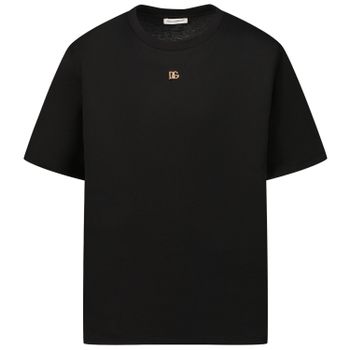 Dolce & Gabbana L5JTAZ G7BDN Kindershirt Schwarz Bild von Dolce & Gabbana L5JTAZ G7BDN Kindershirt Schwarz