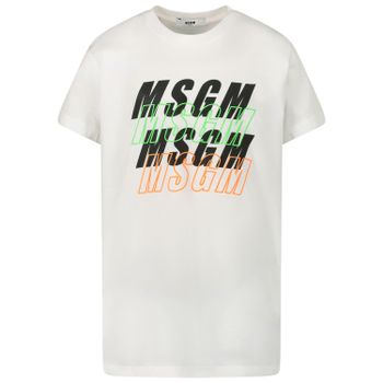 MSGM 25042 kinder t-shirt wit Afbeelding van MSGM 25042 kinder t-shirt wit