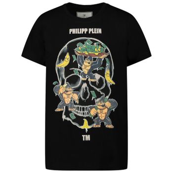 Philipp Plein F20C BTK1022 Kindershirt Schwarz Bild von Philipp Plein F20C BTK1022 Kindershirt Schwarz