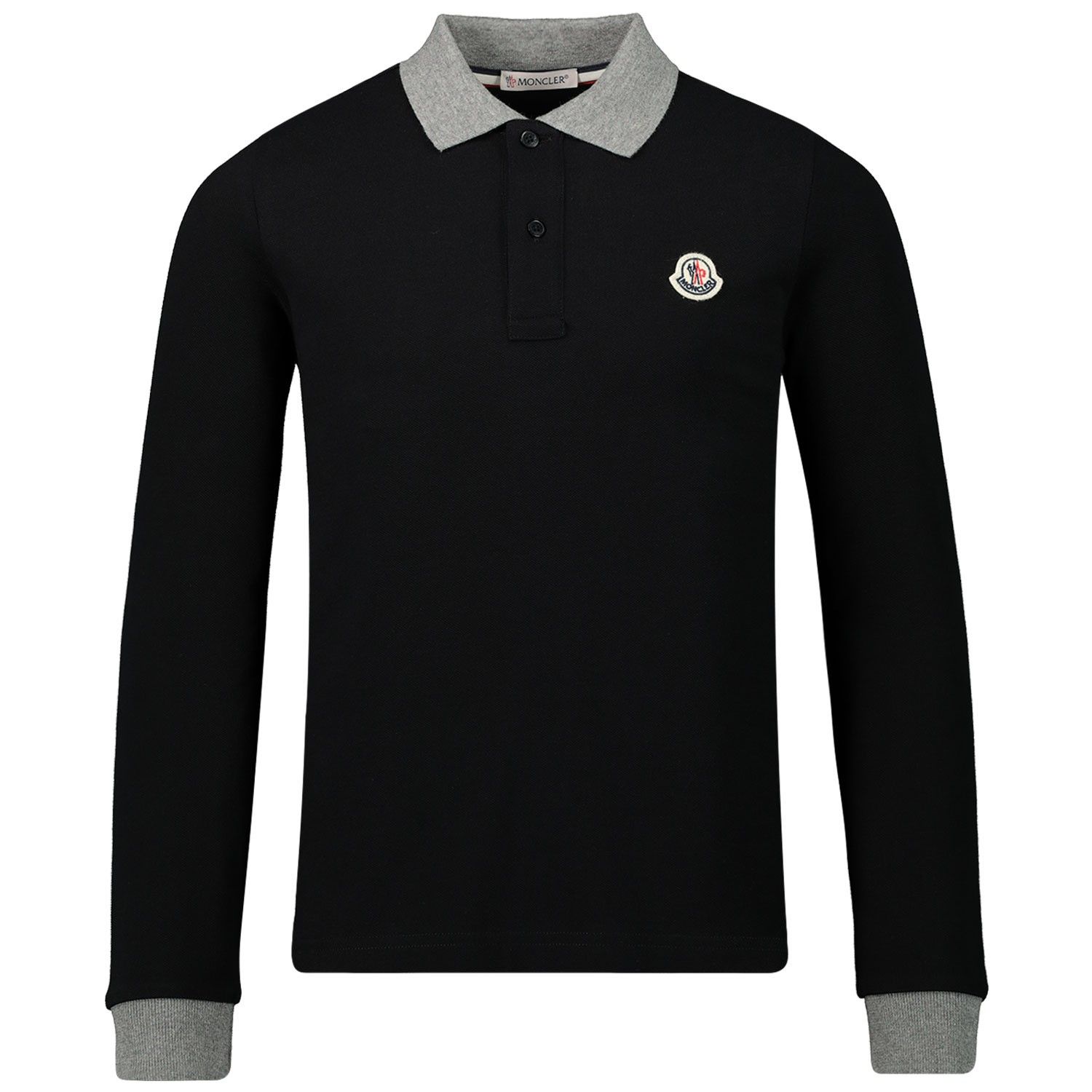 Picture of Moncler 8307750 kids polo shirt black
