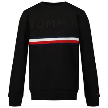Tommy Hilfiger KB0KB06345 kindertrui zwart Afbeelding van Tommy Hilfiger KB0KB06345 kindertrui zwart