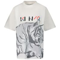 Picture of Kenzo K25648 kids t-shirt off white