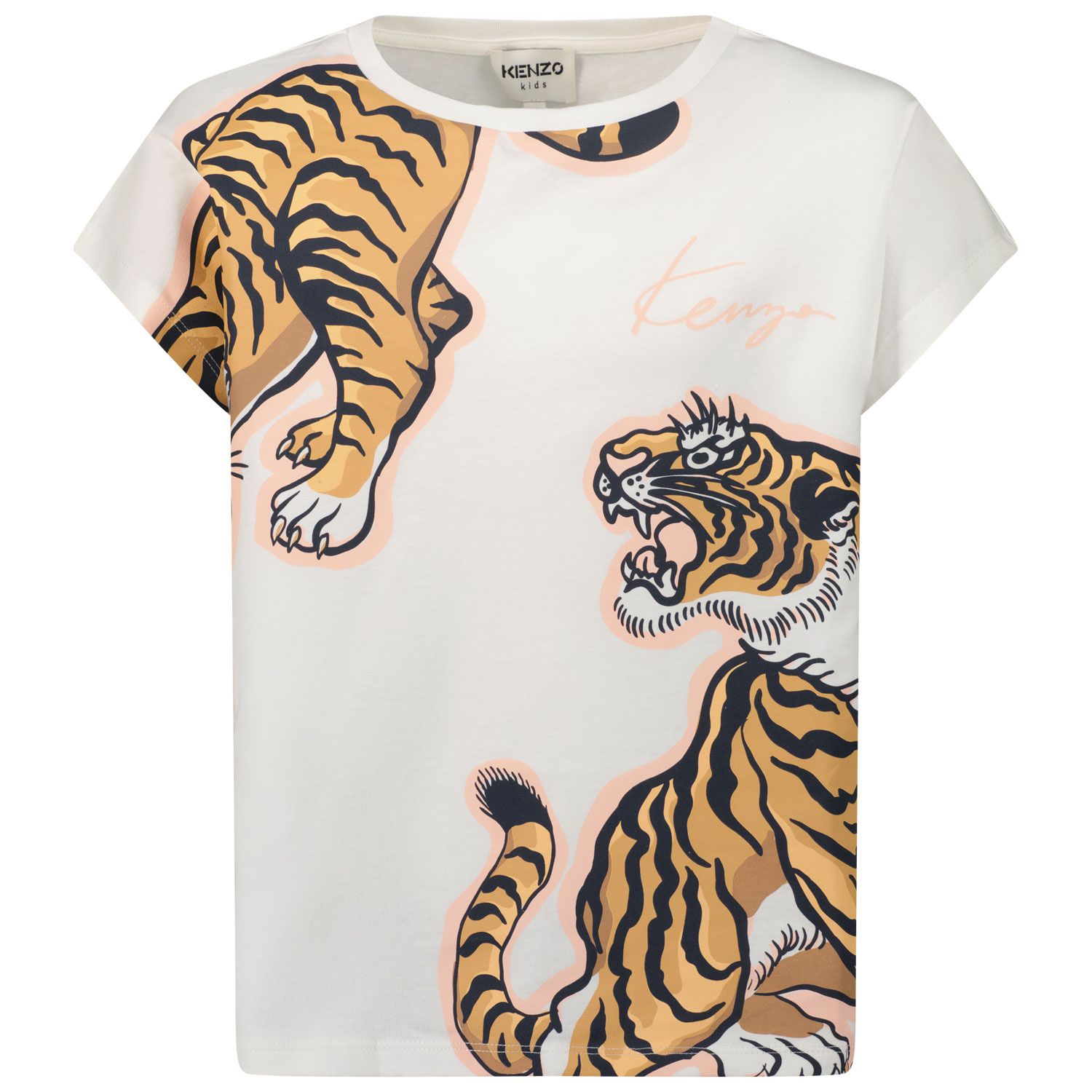Picture of Kenzo K15482 kids t-shirt off white