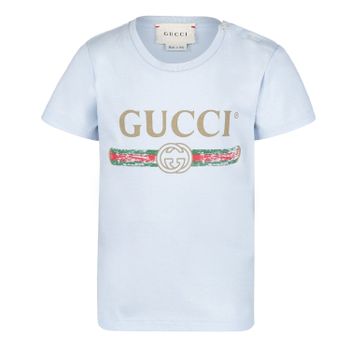 Gucci 504121 baby t-shirt licht blauw Afbeelding van Gucci 504121 baby t-shirt licht blauw