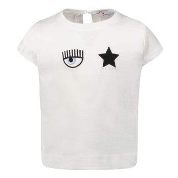 Chiara Ferragni 539605 baby t-shirt wit Afbeelding van Chiara Ferragni 539605 baby t-shirt wit