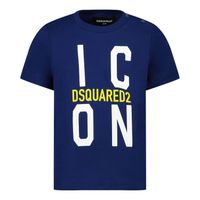 Picture of Dsquared2 DQ0242 baby shirt cobalt blue