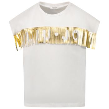 Liu Jo GA1079 kinder t-shirt wit Afbeelding van Liu Jo GA1079 kinder t-shirt wit