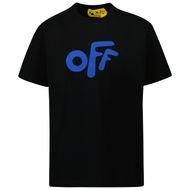 Afbeelding van Off-White OBAA002S22JER004 kinder t-shirt zwart/blauw