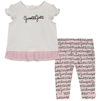 Guess S01G04 babysetje wit/roze Afbeelding van Guess S01G04 babysetje wit/roze