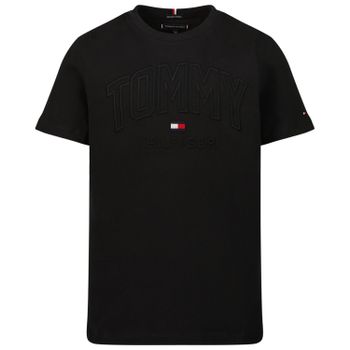 Tommy Hilfiger KB0KB06854 kinder t-shirt zwart Afbeelding van Tommy Hilfiger KB0KB06854 kinder t-shirt zwart