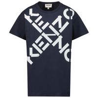 Picture of Kenzo K25630 kids t-shirt anthracite