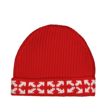 Off-White OGLC001F21KNI0012501 kindermuts rood Afbeelding van Off-White OGLC001F21KNI0012501 kindermuts rood