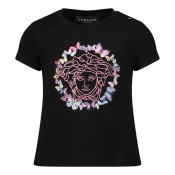 Versace 1000152 1A02609 baby t-shirt zwart Afbeelding van Versace 1000152 1A02609 baby t-shirt zwart