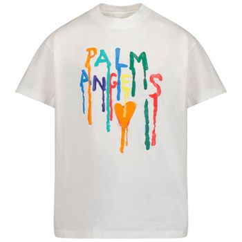 Palm Angels PBAA001F22JER003 kinder t-shirt wit Afbeelding van Palm Angels PBAA001F22JER003 kinder t-shirt wit