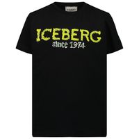 Picture of Iceberg TSICE0108J kids t-shirt black
