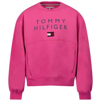 Tommy Hilfiger KG0KG06159 Kinderpullover Fuchsia Bild von Tommy Hilfiger KG0KG06159 Kinderpullover Fuchsia