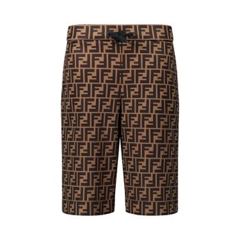 Fendi JMF245 kinder shorts bruin Afbeelding van Fendi JMF245 kinder shorts bruin