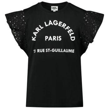 Karl Lagerfeld Z15224 kinder t-shirt zwart Afbeelding van Karl Lagerfeld Z15224 kinder t-shirt zwart