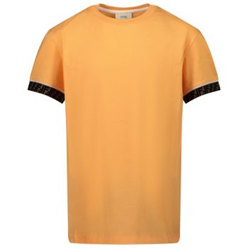 Fendi JUI018 7AJ kinder t-shirt zalm Afbeelding van Fendi JUI018 7AJ kinder t-shirt zalm
