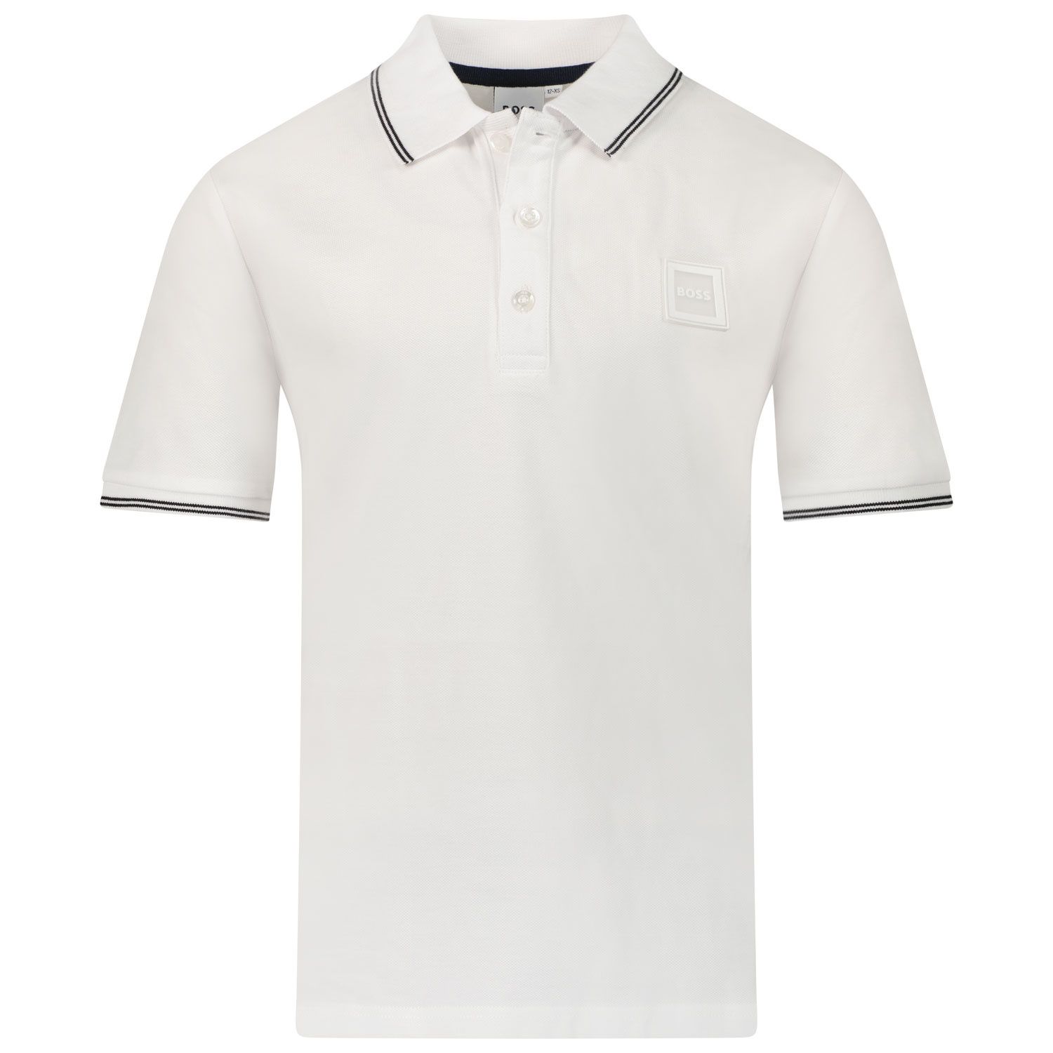 Picture of Boss J25N50 kids polo shirt white