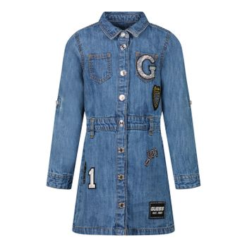 Guess K1YK11 K kinderjurk jeans Afbeelding van Guess K1YK11 K kinderjurk jeans