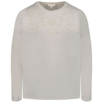 Chloe C15D72 kinder t-shirt off white Afbeelding van Chloe C15D72 kinder t-shirt off white