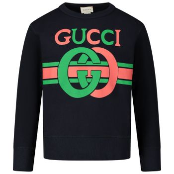 Gucci 587044 kindertrui navy Afbeelding van Gucci 587044 kindertrui navy
