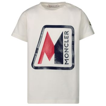 Moncler 8C70020 baby t-shirt off white Afbeelding van Moncler 8C70020 baby t-shirt off white