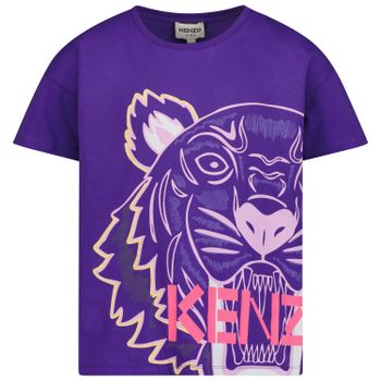 Kenzo K15550 kinder t-shirt paars Afbeelding van Kenzo K15550 kinder t-shirt paars