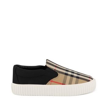 Burberry 8015278 kindersneakers beige/zwart Afbeelding van Burberry 8015278 kindersneakers beige/zwart
