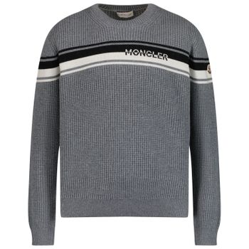 Moncler 9549C00002M1131 Kinderpullover Grau Bild von Moncler 9549C00002M1131 Kinderpullover Grau