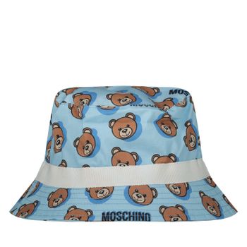 Moschino MZX032 baby hoedje licht blauw Afbeelding van Moschino MZX032 baby hoedje licht blauw
