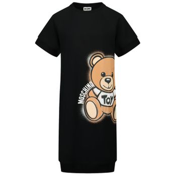 Moschino HDV09Y kinderjurk zwart Afbeelding van Moschino HDV09Y kinderjurk zwart