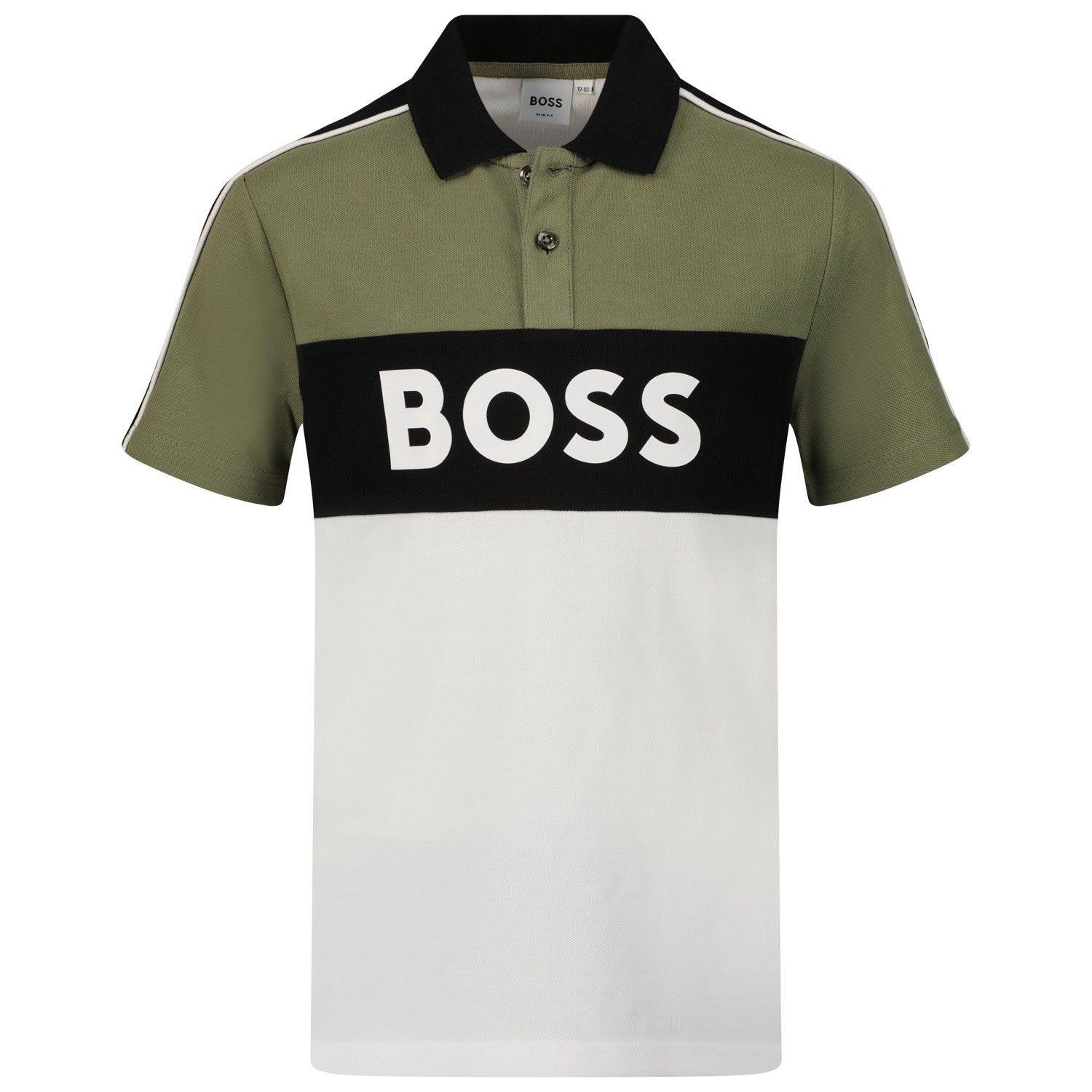Picture of Boss J25N60 kids polo shirt white