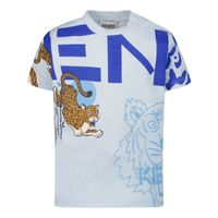 Picture of Kenzo K05384 baby shirt light blue