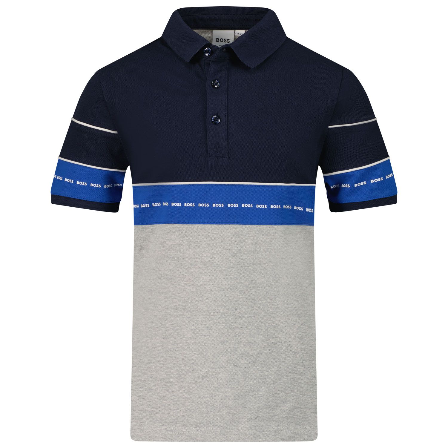 Picture of Boss J25N56 kids polo shirt navy