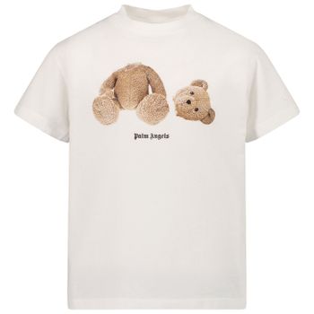 Palm Angels PBAA001F22JER001 kinder t-shirt wit Afbeelding van Palm Angels PBAA001F22JER001 kinder t-shirt wit