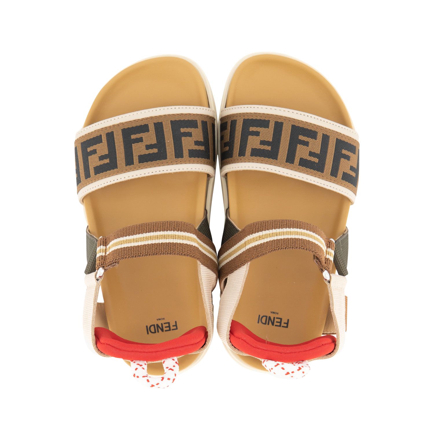 fendi embossed leather sandals