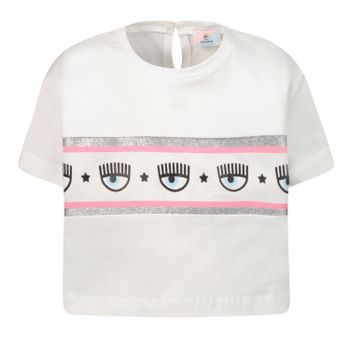 Chiara Ferragni 539600 baby t-shirt wit Afbeelding van Chiara Ferragni 539600 baby t-shirt wit