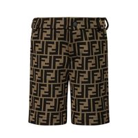 Picture of Fendi BMF176 A6A6 baby shorts brown